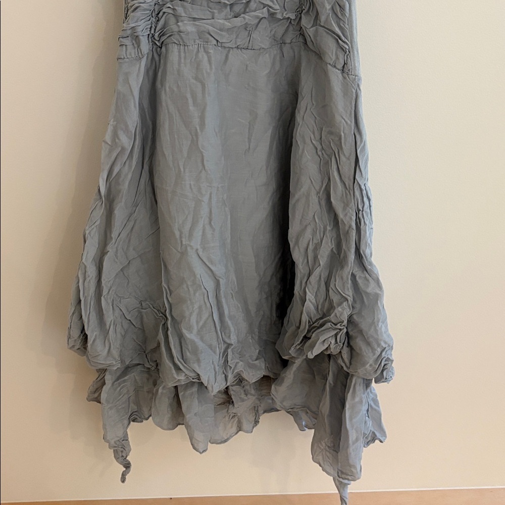 Italian-Made Whimsical Rouched Halter Dress - Picture 5 of 9